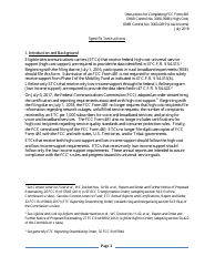 Instructions for FCC Form 481 Service Quality Improvement Reporting FCC Form 481 Data Collection Form, Page 2