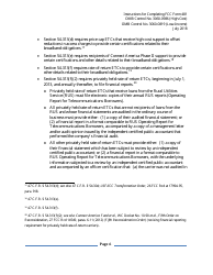 Instructions for FCC Form 481 Service Quality Improvement Reporting FCC Form 481 Data Collection Form, Page 6