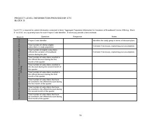 FCC Form 560 Low Income Broadband Pilot Program Reporting Form, Page 5