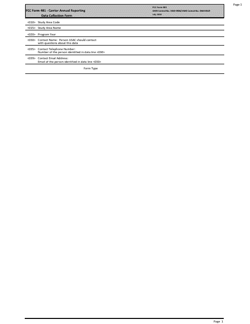 FCC Form 481 - Fill Out, Sign Online and Download Fillable PDF ...