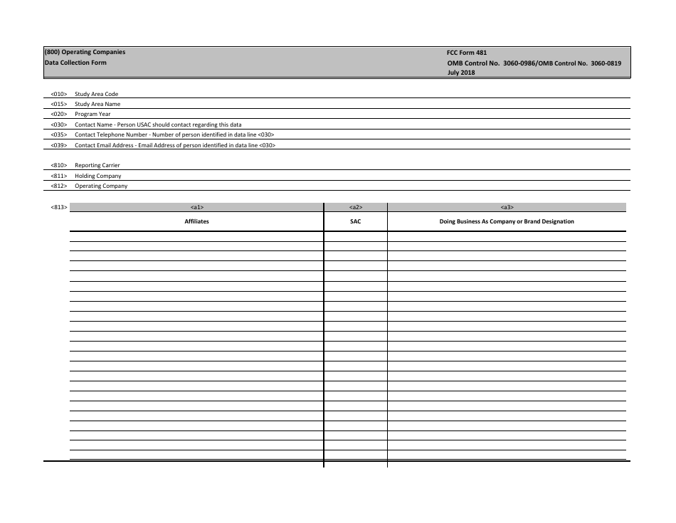 FCC Form 481 Carrier Annual Reporting - Data Collection Form, Page 21