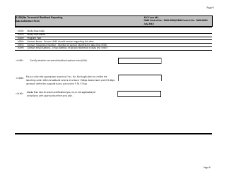 FCC Form 481 Carrier Annual Reporting - Data Collection Form, Page 9