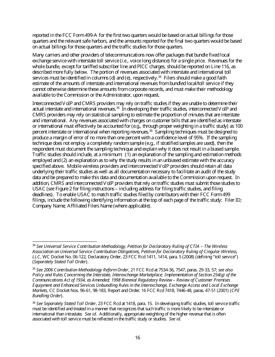 FCC Form 499-Q Telecommunications Reporting Worksheet - Quarterly Filing for Universal Service Contributors, Page 17