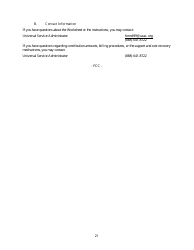 FCC Form 499-Q Telecommunications Reporting Worksheet - Quarterly Filing for Universal Service Contributors, Page 22