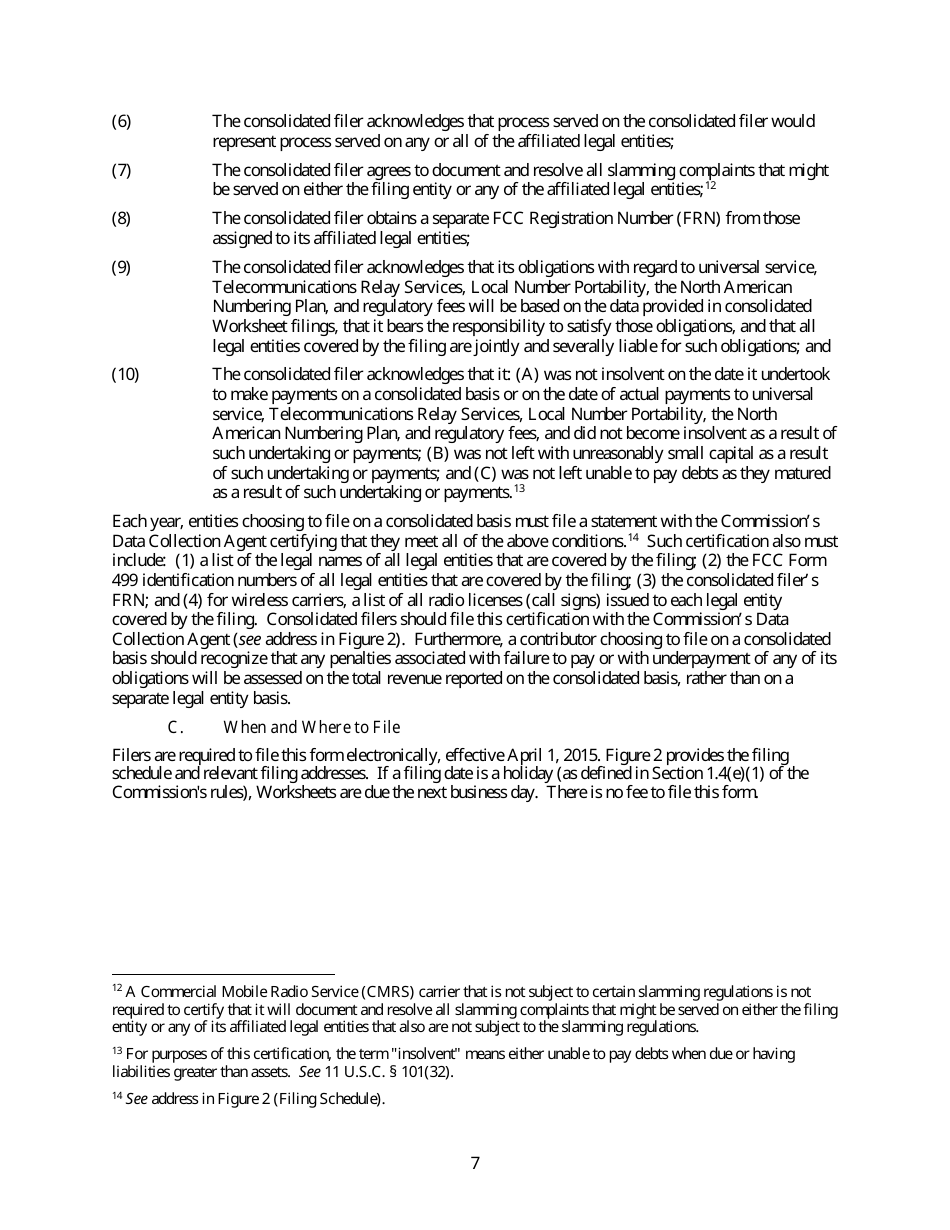 FCC Form 499-Q Telecommunications Reporting Worksheet - Quarterly Filing for Universal Service Contributors, Page 8