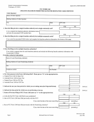 FCC Form 1240 Updating Maximum Permitted Rates for Regulated Cable Services