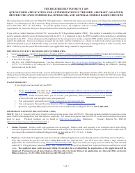 Instructions for FCC Form 605 Quick-Form Application for Authorization in the Ship, Aircraft, Amateur, Restricted and Commercial Operator, and General Mobile Radio Services, Page 2