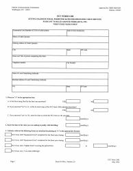 FCC Form 1200 Setting Maximum Initial Permitted Rates for Regulated Cable Services and Equipment