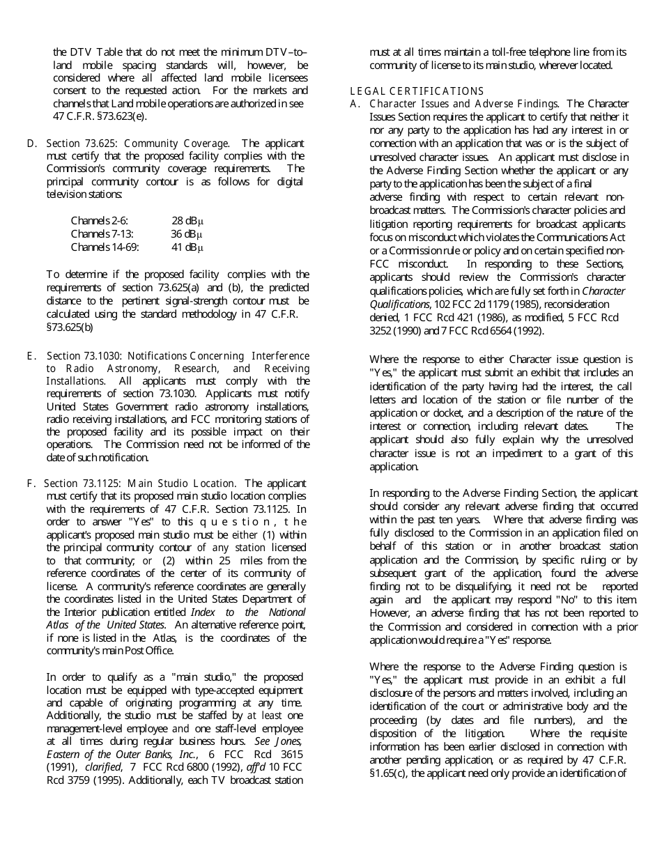 Instructions for FCC Form 2100 Application for Media Bureau Video Service Authorization, Page 10