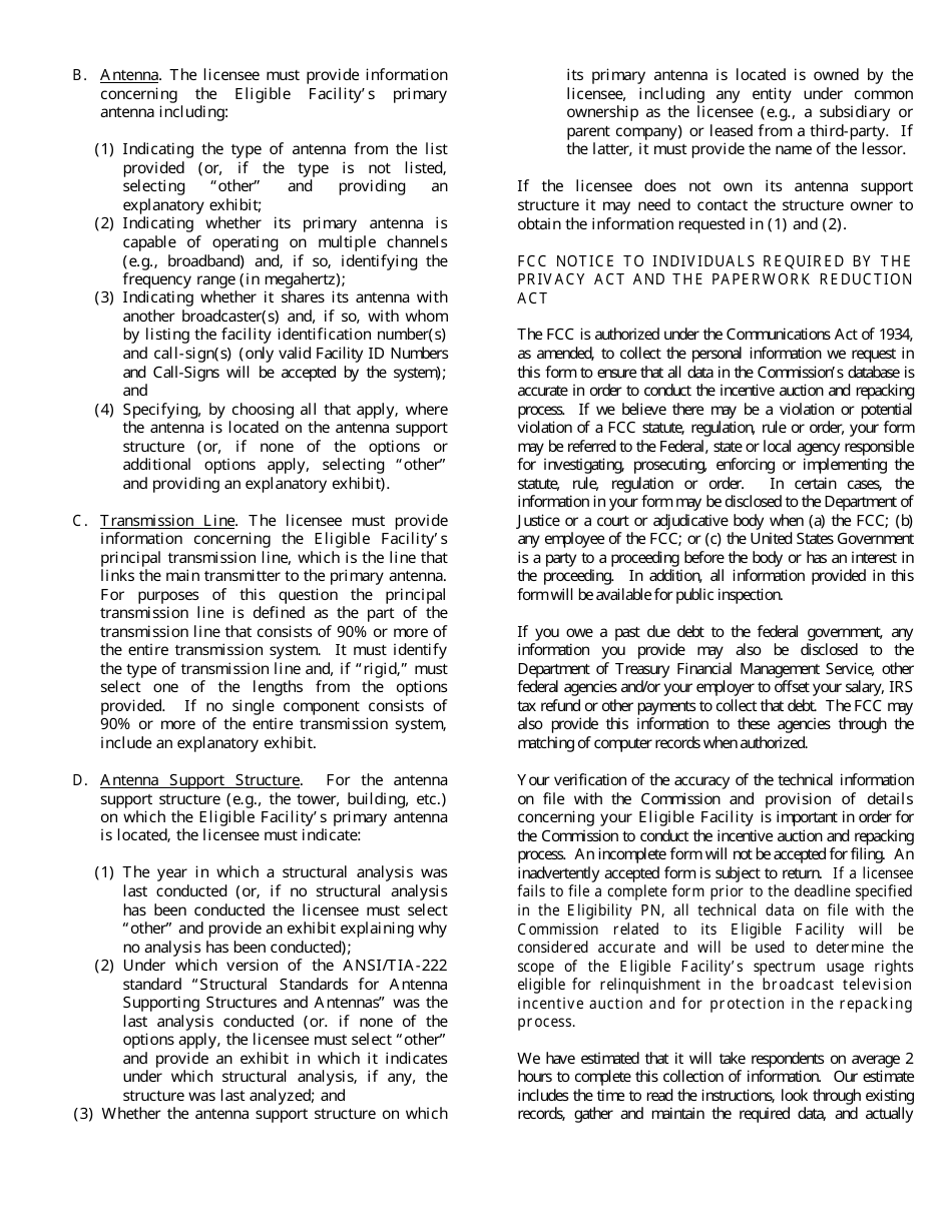 Instructions for FCC Form 2100 Application for Media Bureau Video Service Authorization, Page 15