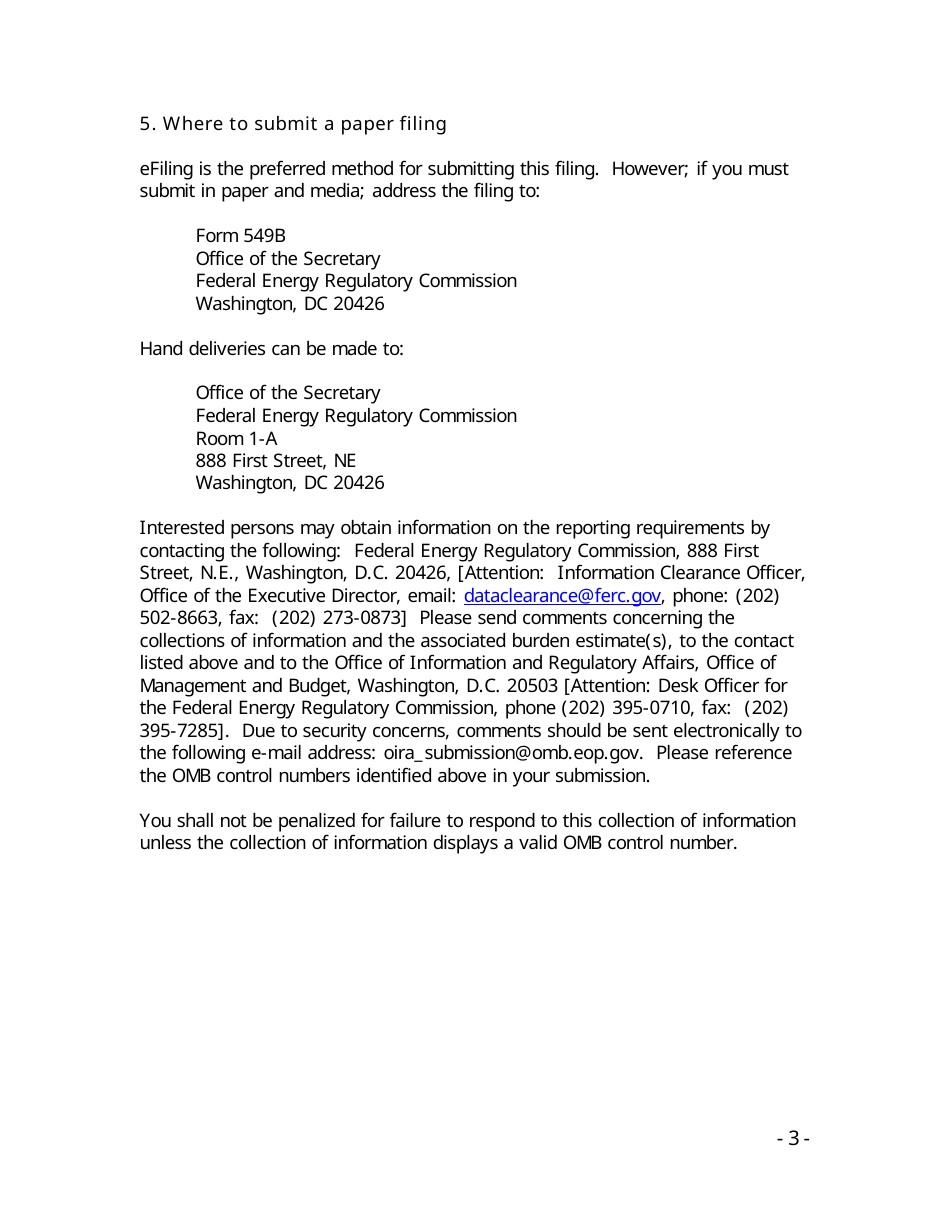 Instructions for FERC Form 549B Index of Customers, Page 3