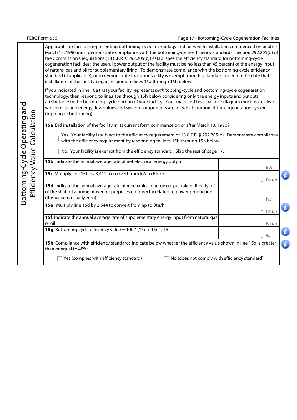 FERC Form 556 Certification of Qualifying Facility (Qf) Status for a Small Power Production or Cogeneration Facility, Page 17