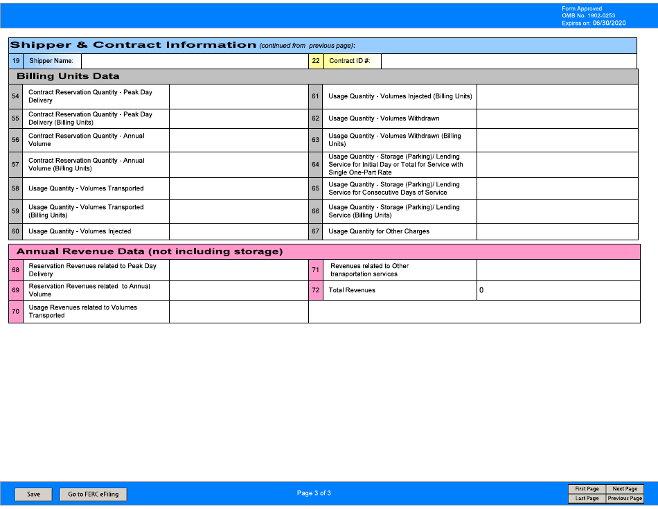 FERC Form 549D Quarterly Transportation  Storage Report for Intrastate Natural Gas and Hinshaw Pipelines, Page 3
