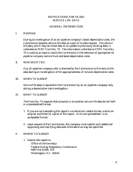 Instructions for FERC Form 73 Oil Pipeline Service Life Data, Page 4