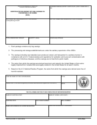 Document preview: FSIS Form 9305-9 Certificate for Export of Hog Casings to the Republic of Korea (Rok)