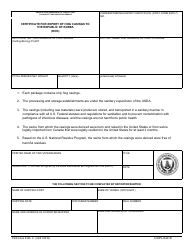 FSIS Form 9305-9 Certificate for Export of Hog Casings to the Republic of Korea (Rok), Page 2