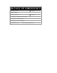 FSIS Form 4792-1 &quot;In Case of Emergency&quot;