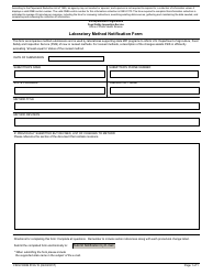 FSIS Form 5720-15 &quot;Laboratory Method Notification Form&quot;