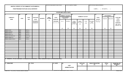 Form FNS-153 Monthly Report of the Commodity Supplemental Food Program and Quarterly Administrative Financial Status Report, Page 6