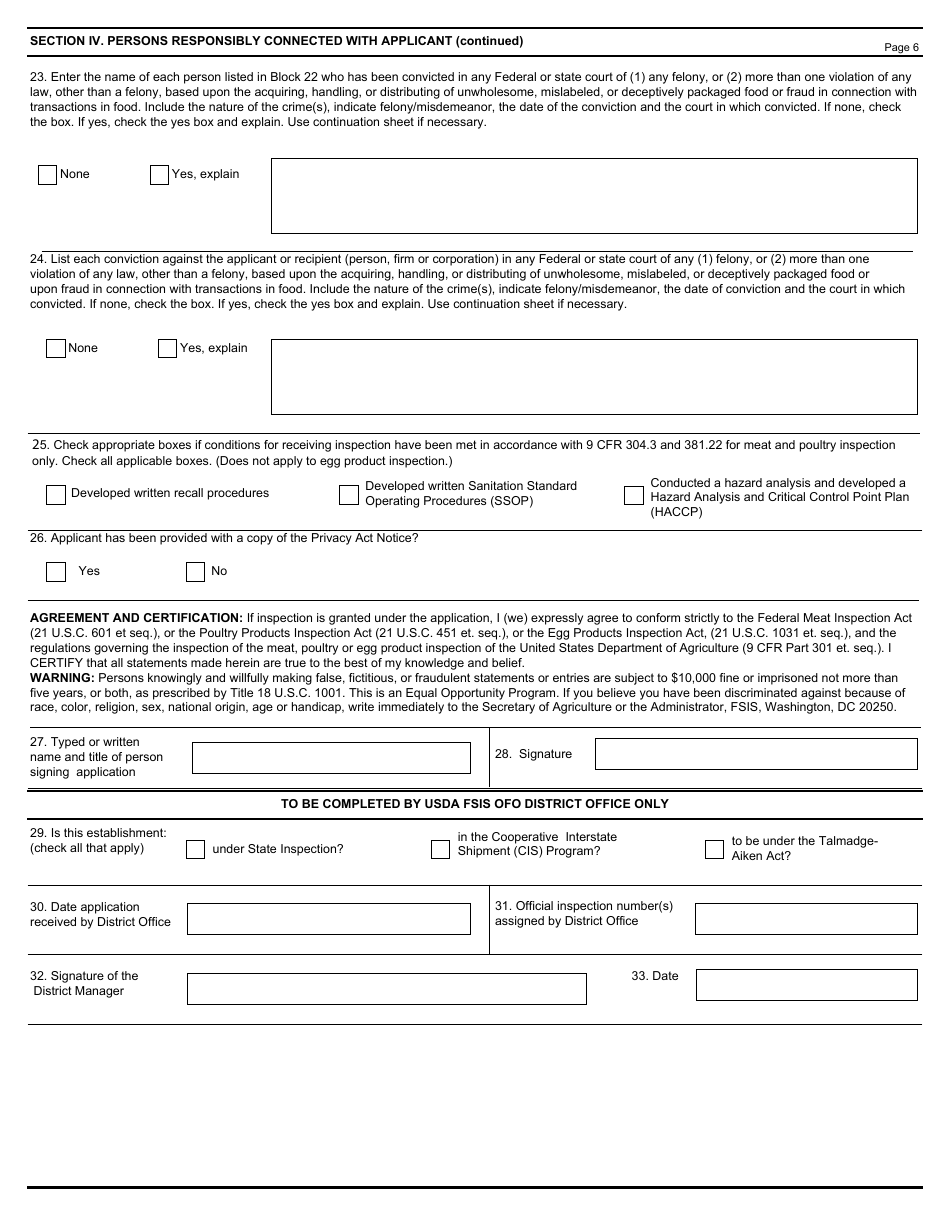 FSIS Form 5200-2 - Fill Out, Sign Online and Download Fillable PDF ...