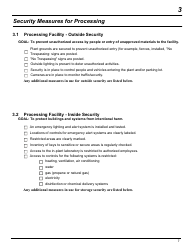 FSIS Form 5420 Food Defense Plan: Security Measures for Food Defense for Siluriformes Fish Farmers and Processors, Page 9