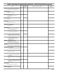 FSIS Form 4791-23 Safety and Health Inspection Checklist - Office Facilities, Page 2