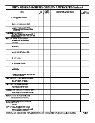 FSIS Form 4791-24 Safety and Health Inspection Checklist - Plant Facilities, Page 2