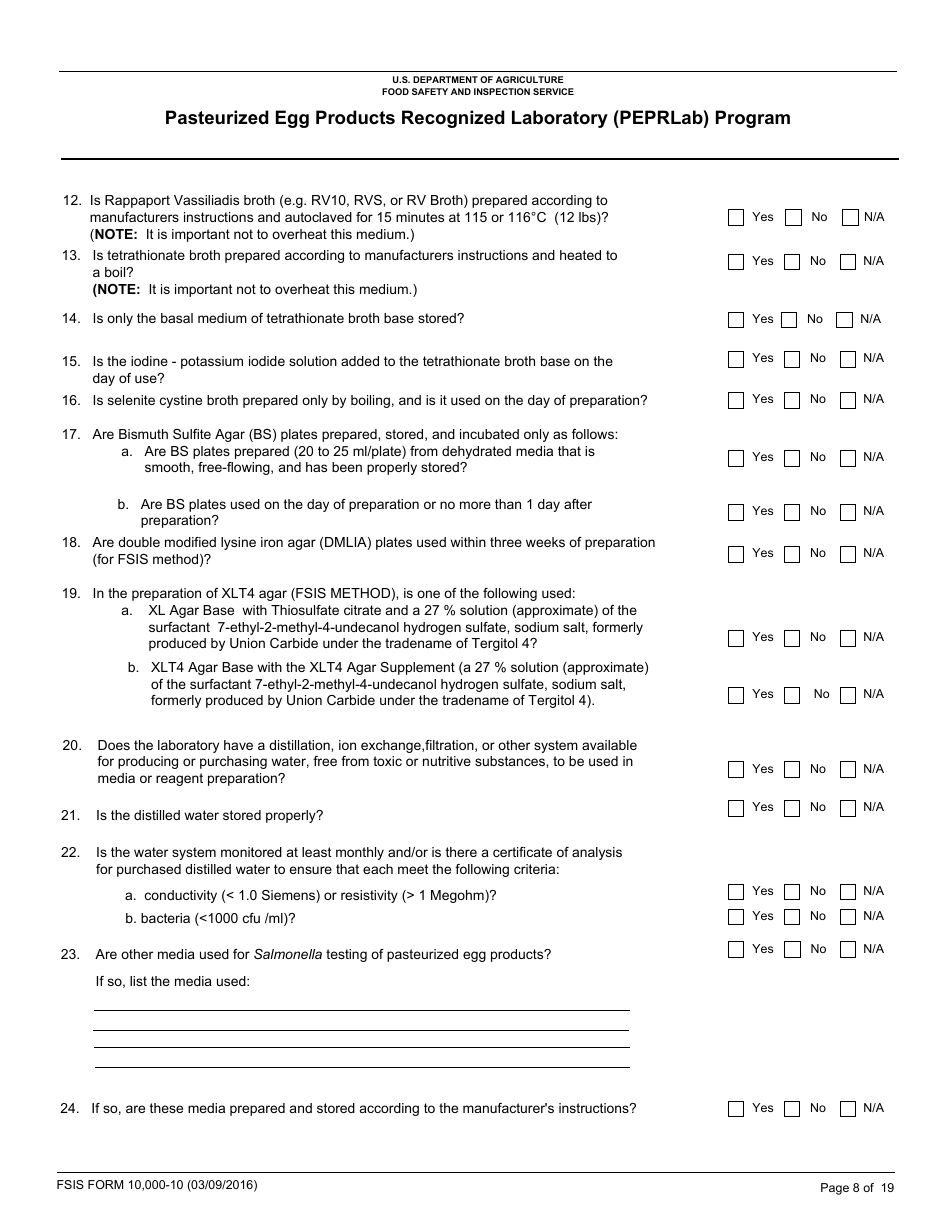 FSIS Form 10,000-10 - Fill Out, Sign Online and Download Fillable PDF ...