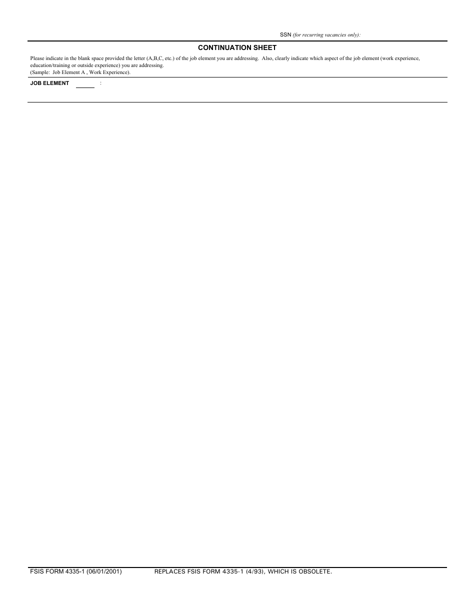 FSIS Form 4335-1 Application for Promotion, Page 12