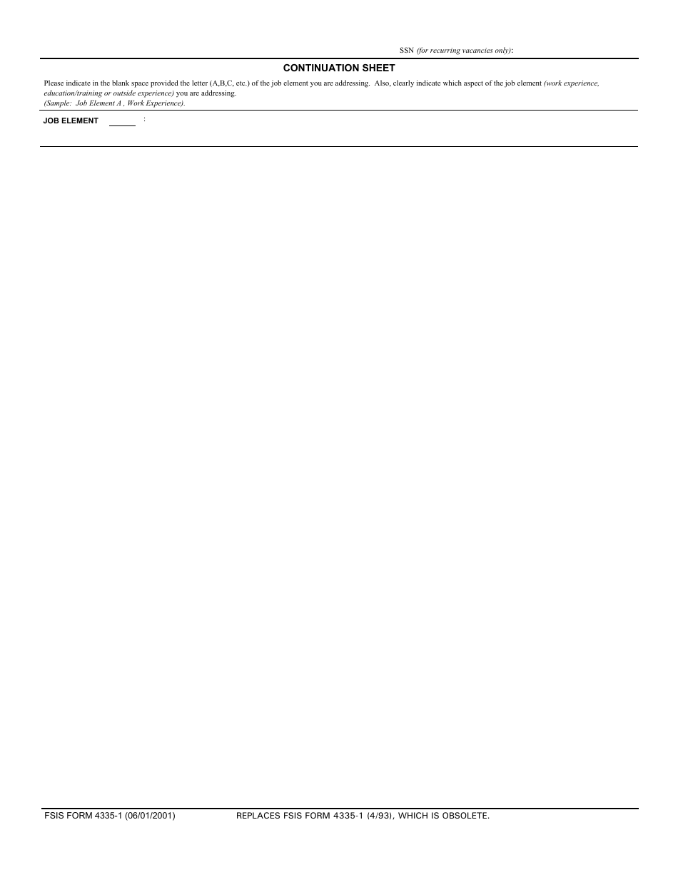FSIS Form 4335-1 Application for Promotion, Page 14