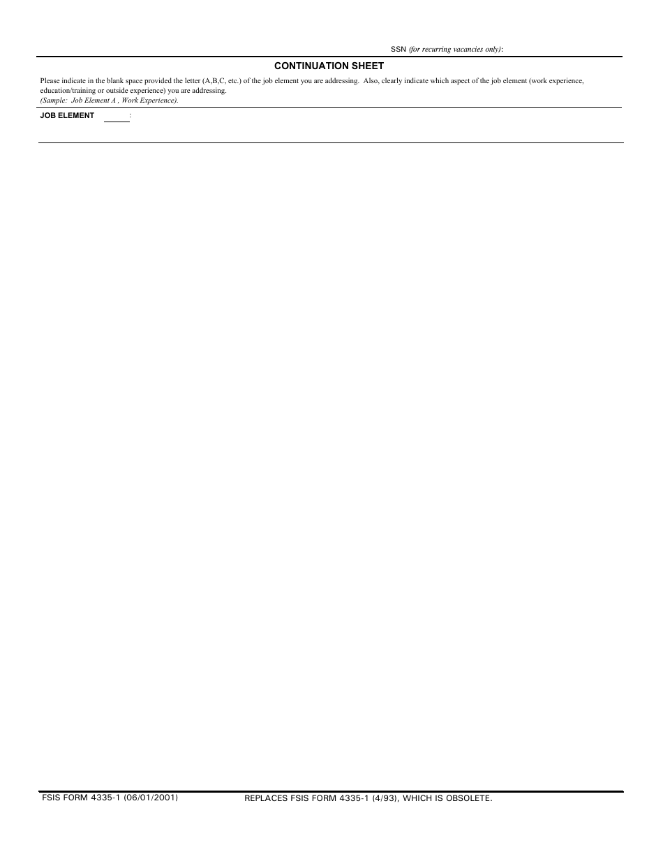 FSIS Form 4335-1 Application for Promotion, Page 16