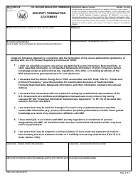NRC Form 136 Security Termination Statement, Page 2