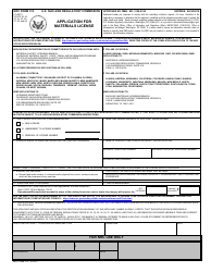 Document preview: NRC Form 313 Application for Materials License