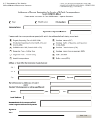 Form ONRR-4444 &quot;Addressee of Record Designation for Service of Official Correspondence&quot;