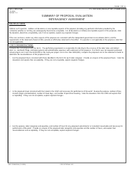 NRC Form 558a Summary of Proposal Evaluation Interagency Agreement