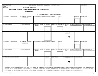 NRC Form 748c Receive Source National Source Tracking Transaction Report, Page 2