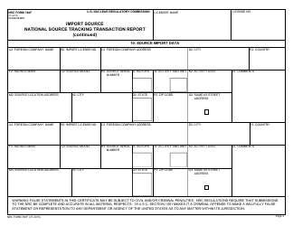 NRC Form 748f Import Source National Source Tracking Transaction Report, Page 2