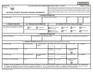 Document preview: NRC Form 748 National Source Tracking Transaction Report
