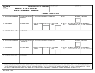 NRC Form 748 National Source Tracking Transaction Report, Page 3