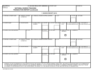 NRC Form 748 National Source Tracking Transaction Report, Page 5