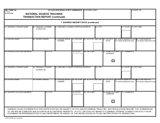 NRC Form 748 National Source Tracking Transaction Report, Page 6
