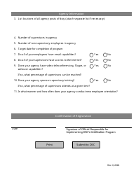 U.S. Office of Special Counsel's Certification Program Registration Form, Page 2