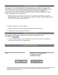 U.S. Office of Special Counsel's Certification Program Compliance Form, Page 3