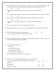 Speaker Request Form (Non-federal Requester), Page 2