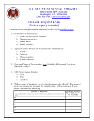 &quot;Speaker Request Form (Federal Agency Requester)&quot;