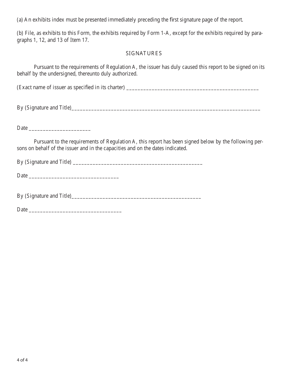 SEC Form 2914 (1-SA) Semiannual Report Pursuant to Regulation a or Special Financial Report Pursuant to Regulation a, Page 4