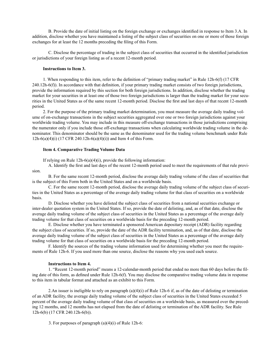 SEC Form 15F Certification of a Foreign Private Issuers Termination of Registration of a Class of Securities Under Section 12(G) of the Securities Exchange Act of 1934 or Its Termination of the Duty to File Reports Under Section 13(A) or Section 15(D) of the Securities Exchange Act of 1934, Page 4
