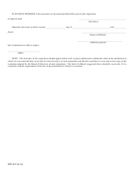 SEC Form 877 (8-M) Irrevocable Appointment of Agent for Service of Process, Pleadings and Other Papers by Corporate Non-resident Broker or Dealer, Page 4