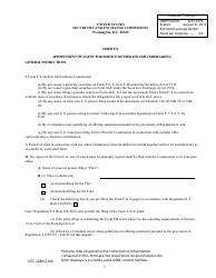 SEC Form 2288 (F-X) Appointment of Agent for Service of Process and Undertaking
