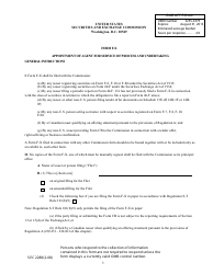 Document preview: SEC Form 2288 (F-X) Appointment of Agent for Service of Process and Undertaking
